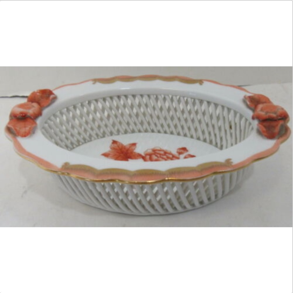 HEREND Hungarian Open weave basket